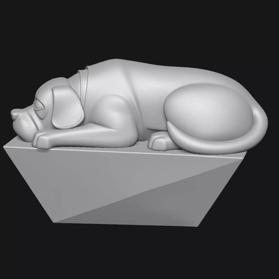 Dog Art Sculpture 3D print model_5