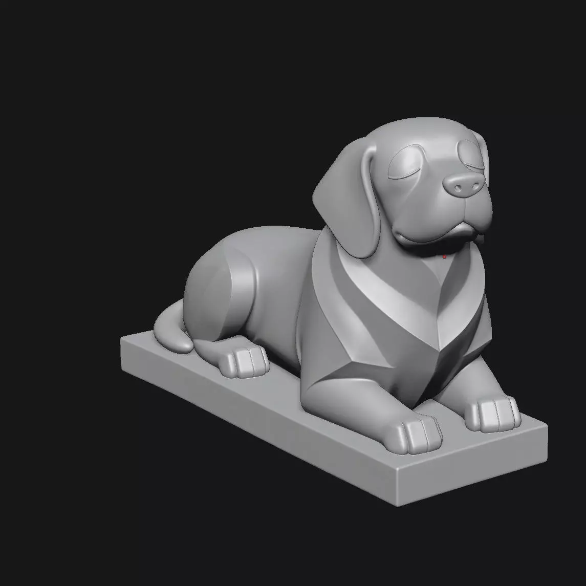 Dog Art Sculpture 3D print model_2