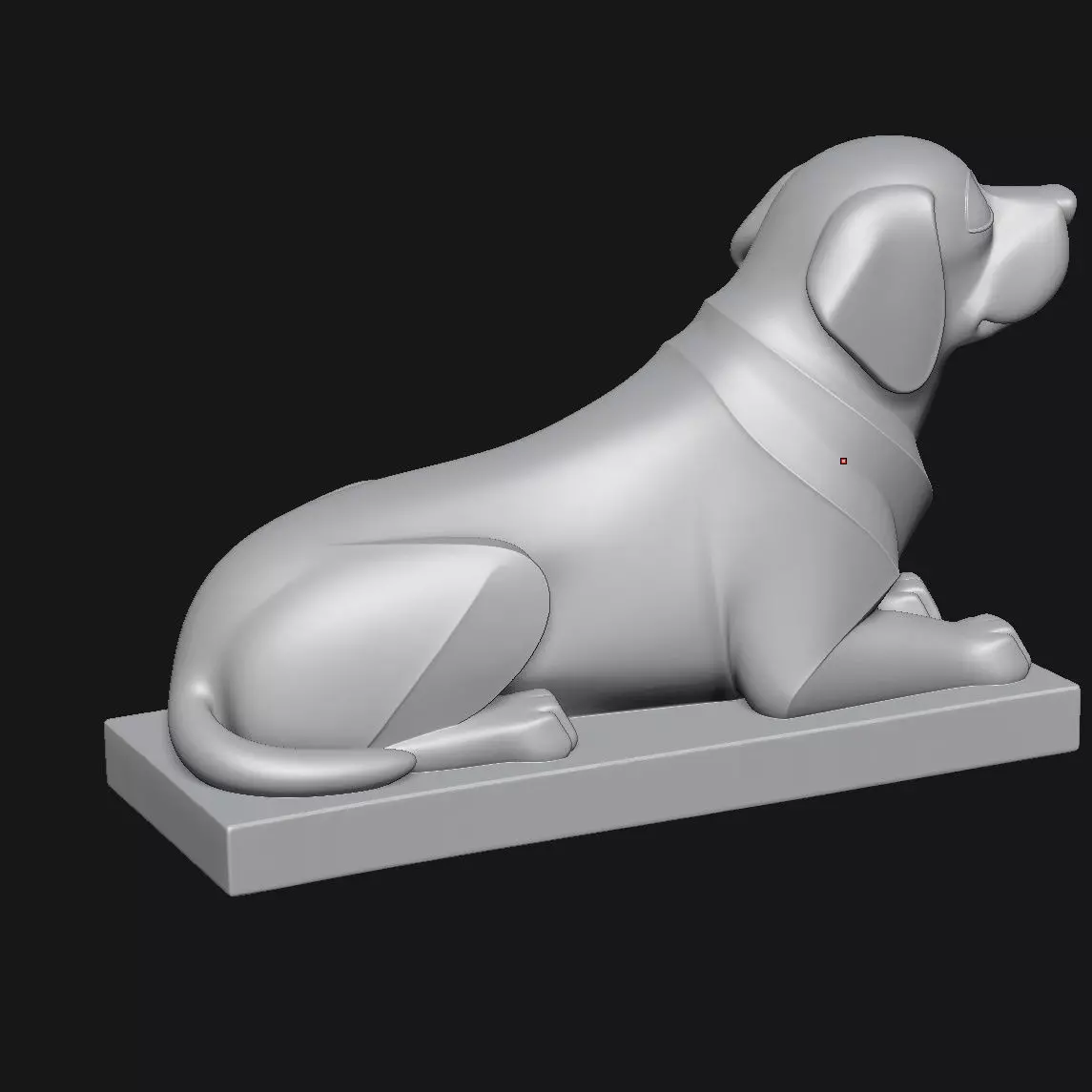Dog Art Sculpture 3D print model_3