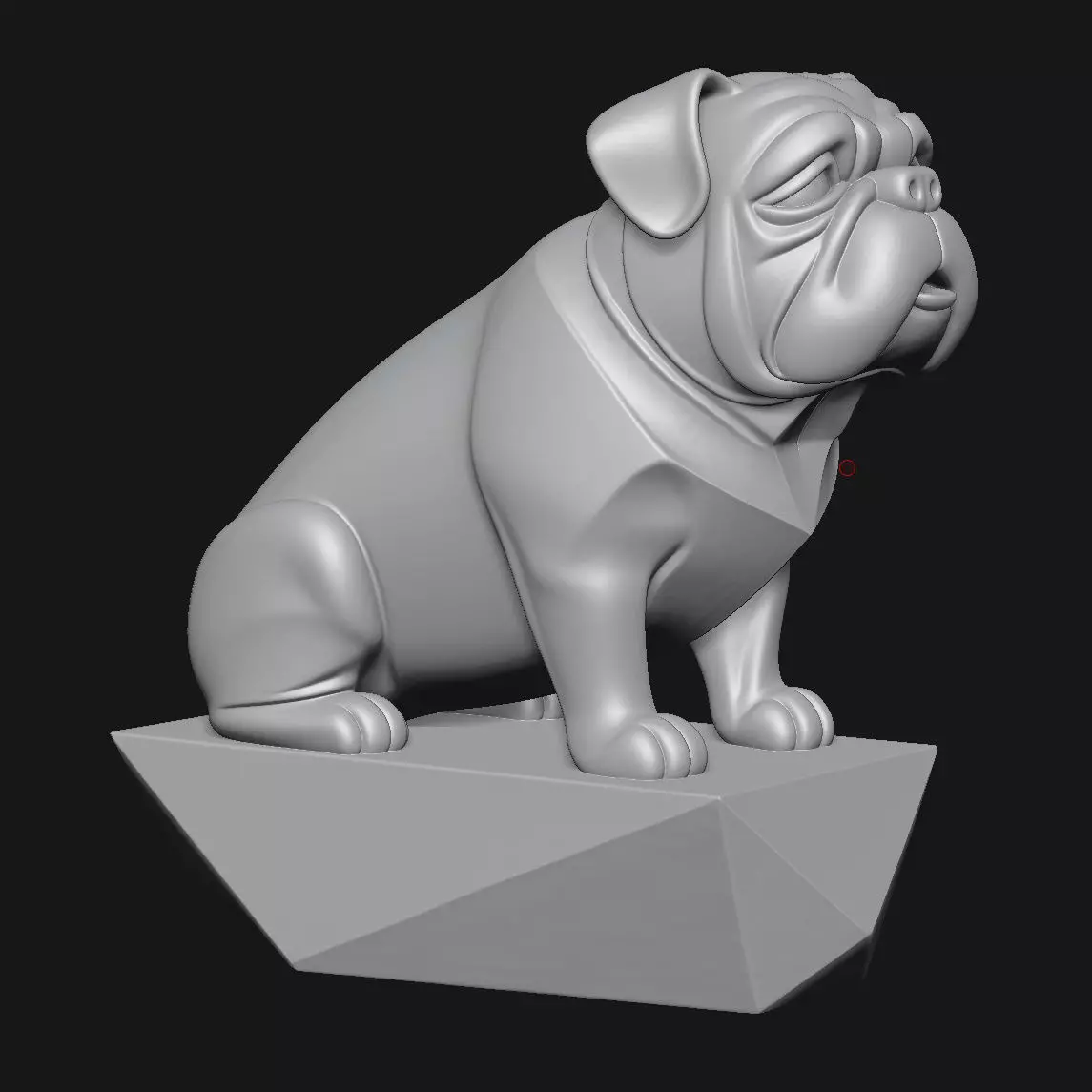 Bull Terrier Art Sculpture 3D print model_2