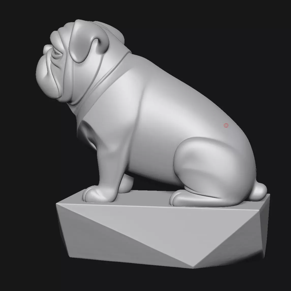 Bull Terrier Art Sculpture 3D print model_5