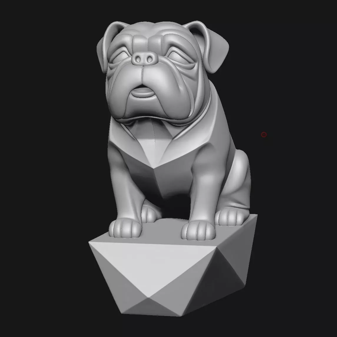 Bull Terrier Art Sculpture 3D print model_1