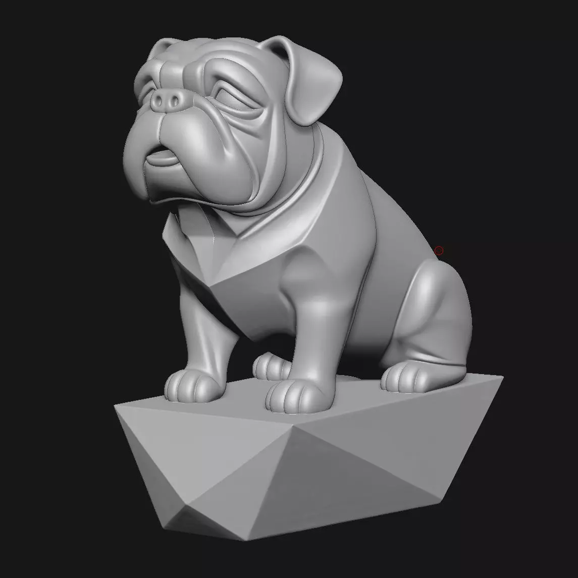 Bull Terrier Art Sculpture 3D print model_6