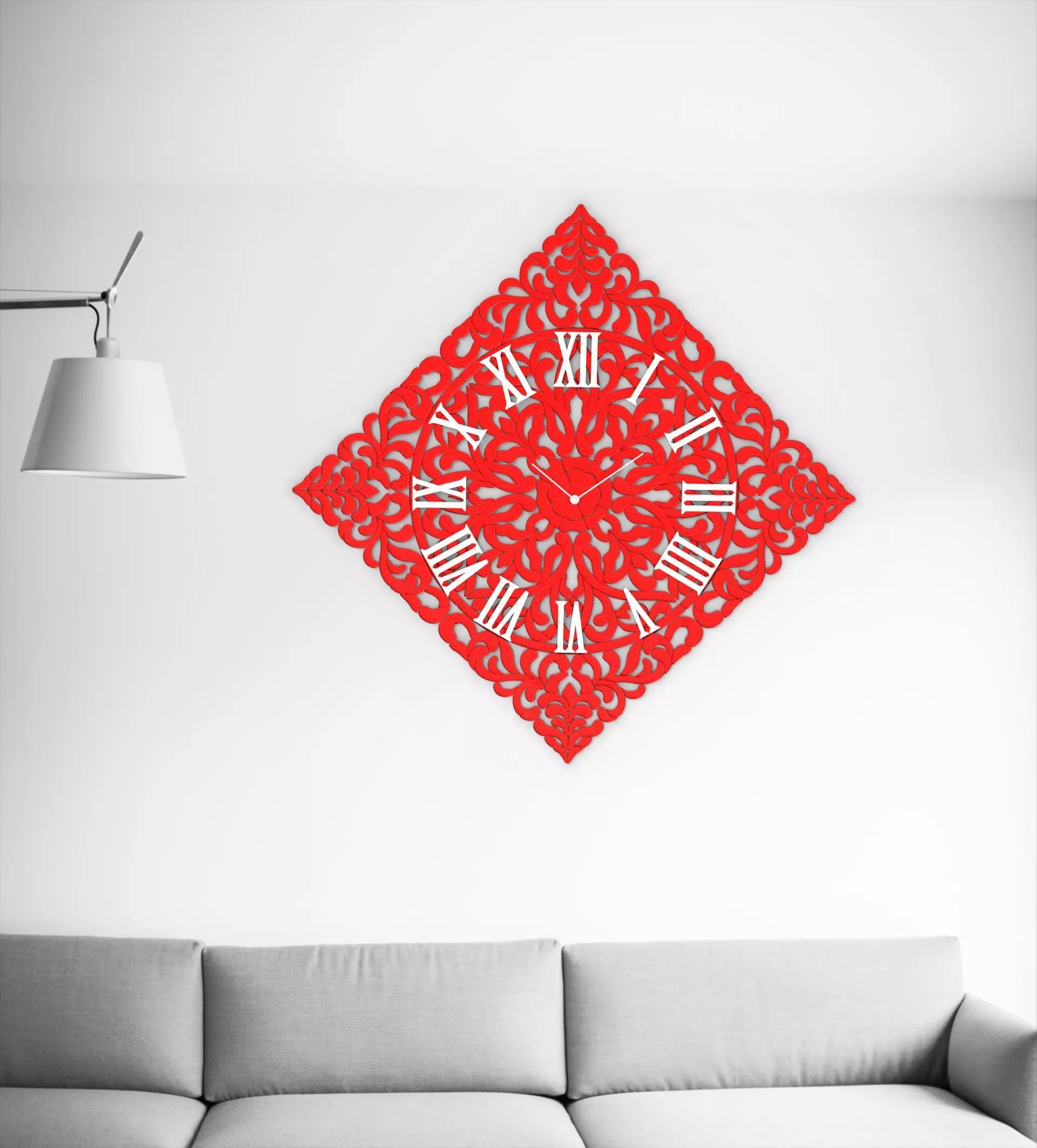 Wall clock 60 cm 3D print model_4