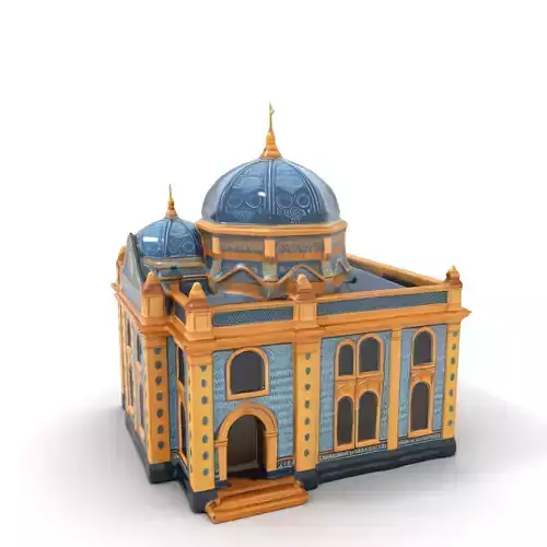 Ornate Blue Cathedral model pack Low-poly 3D model