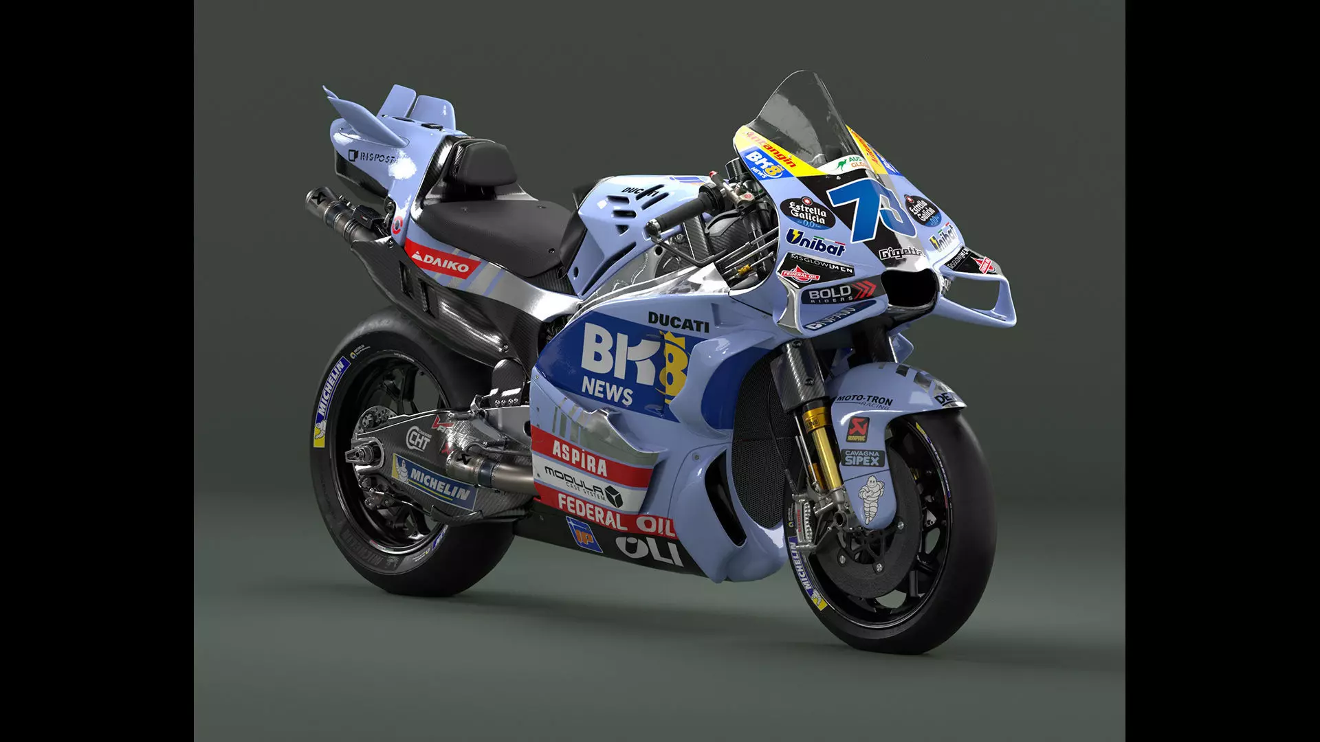 MotoGP Greseni Ducati Low-poly 3D model_3