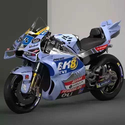 MotoGP Greseni Ducati Low-poly 3D model MotoGP Greseni Ducati Low-poly 3D model