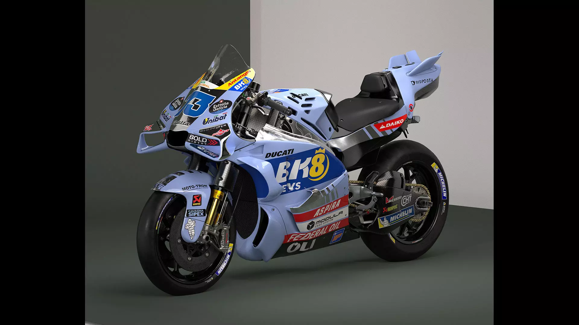 MotoGP Greseni Ducati Low-poly 3D model_1