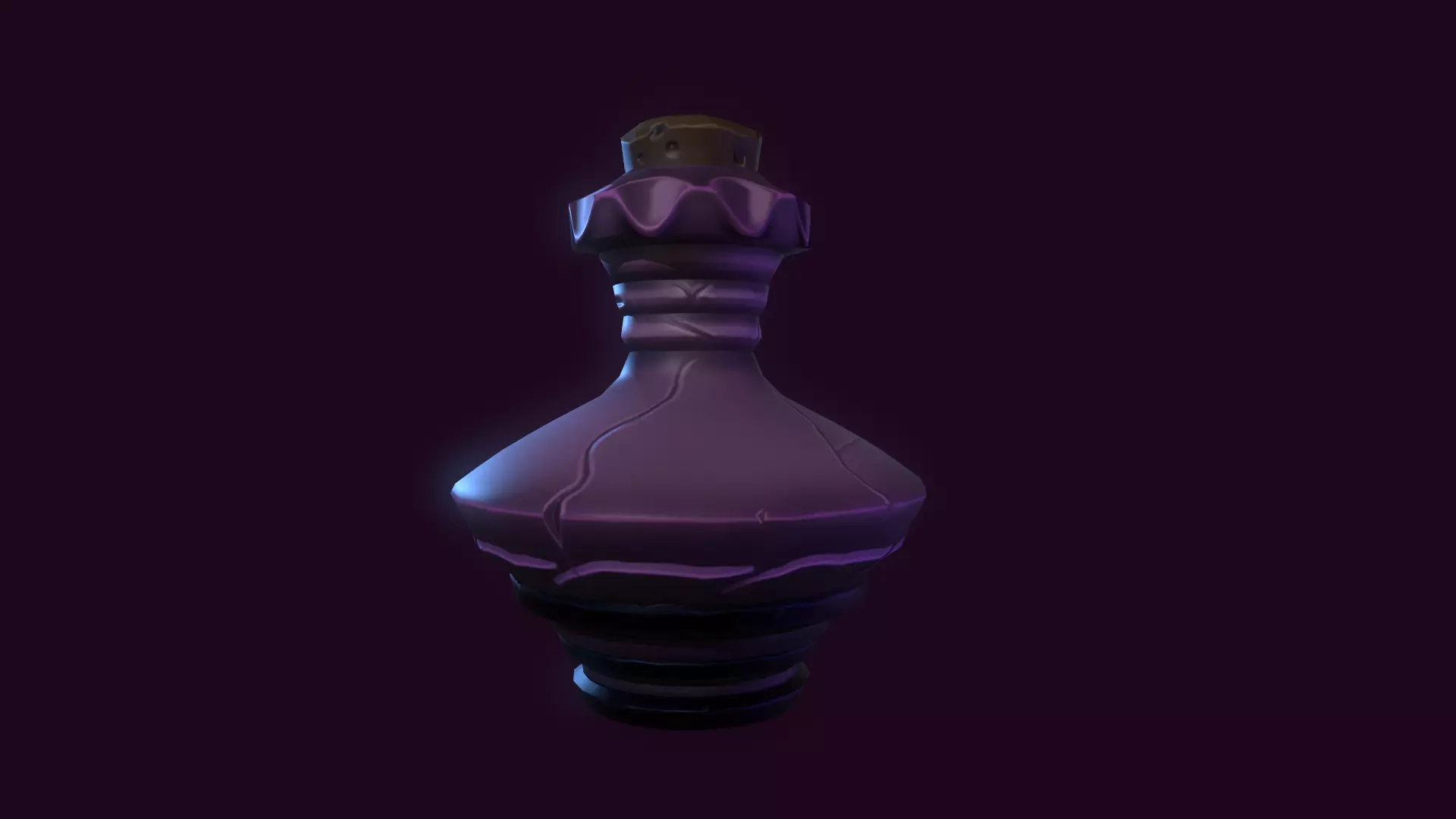 Potion Bottle low-poly Low-poly 3D model_0