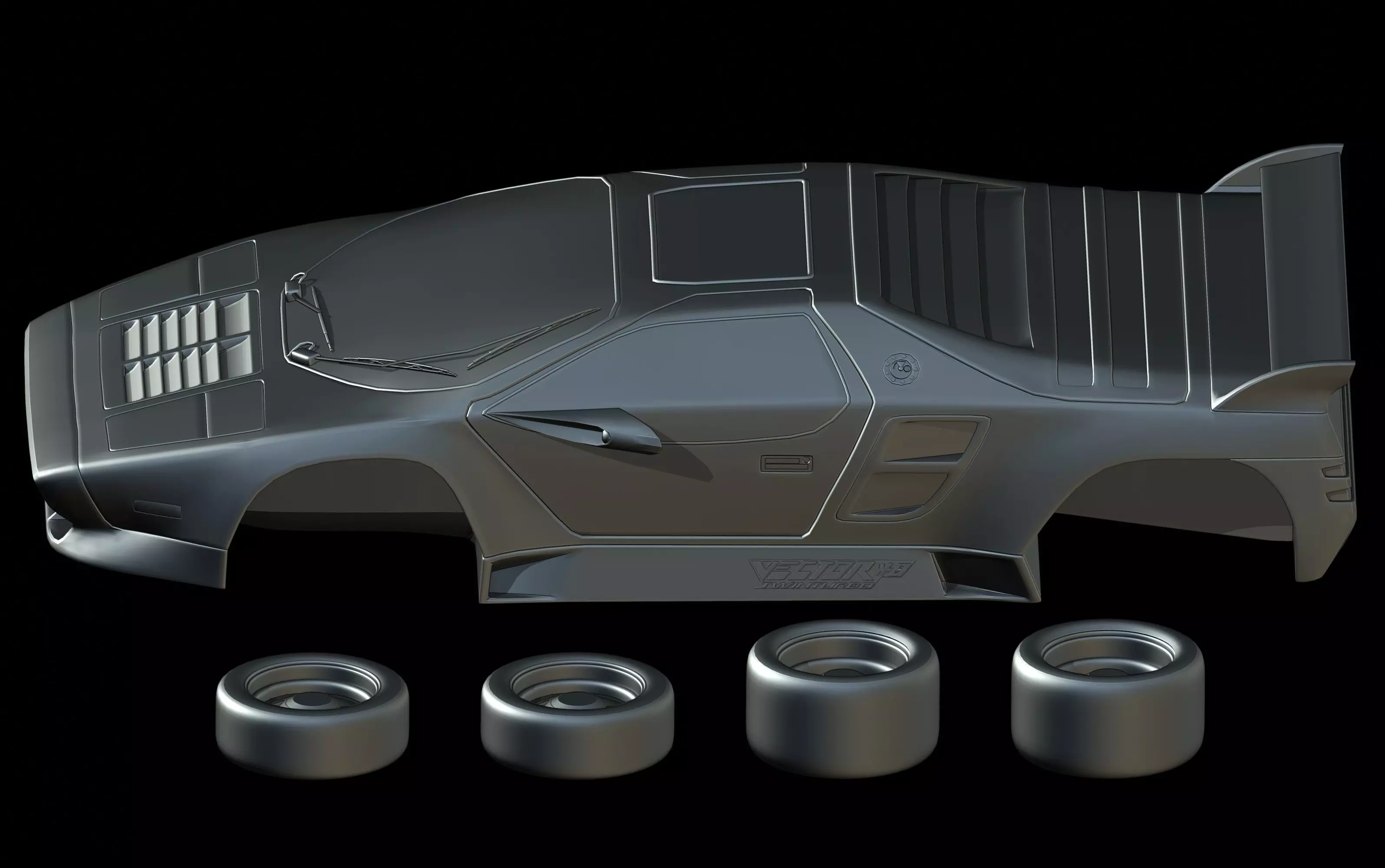 Vector W8 Twin Turbo 1993 3D print model_1