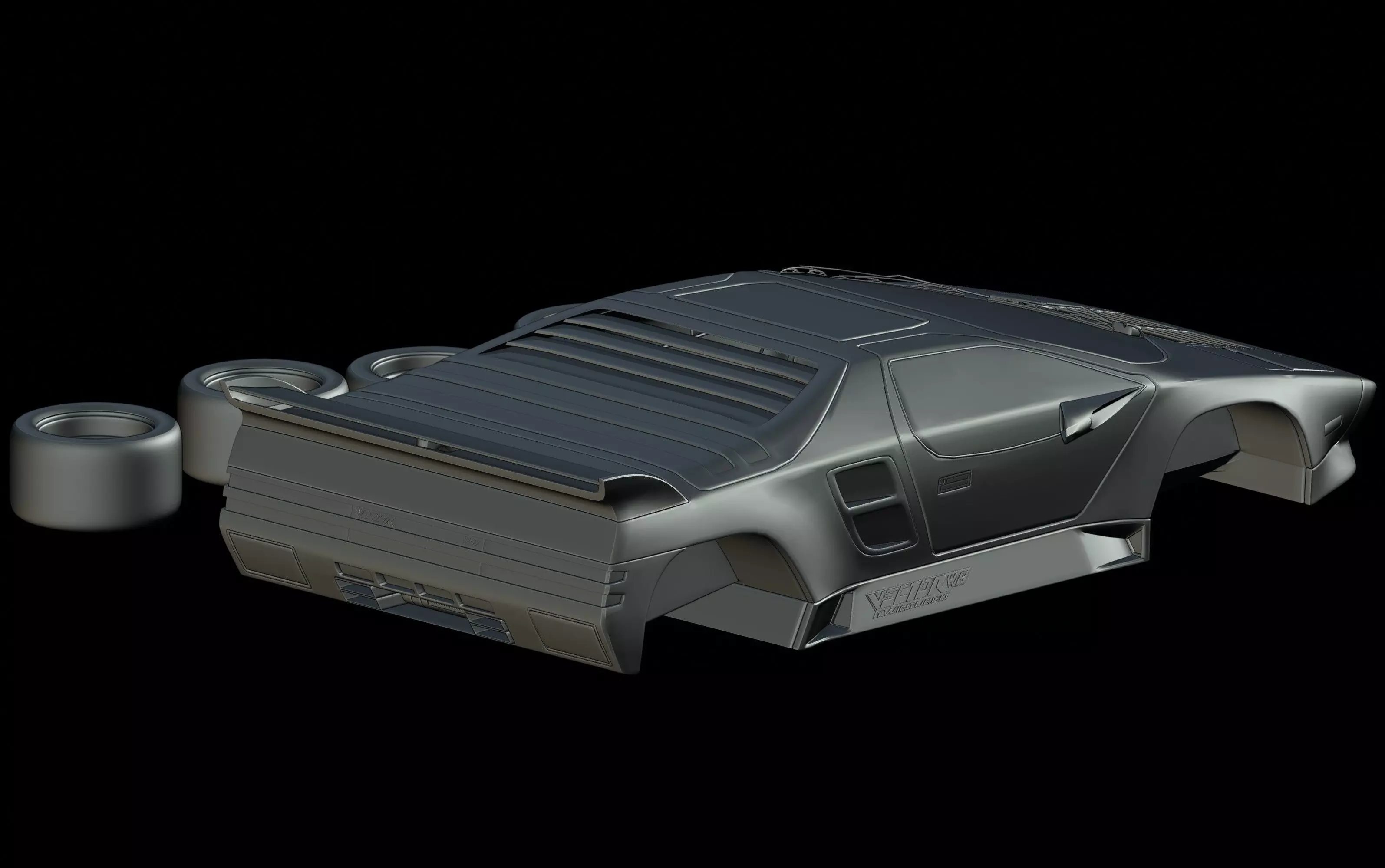 Vector W8 Twin Turbo 1993 3D print model_4