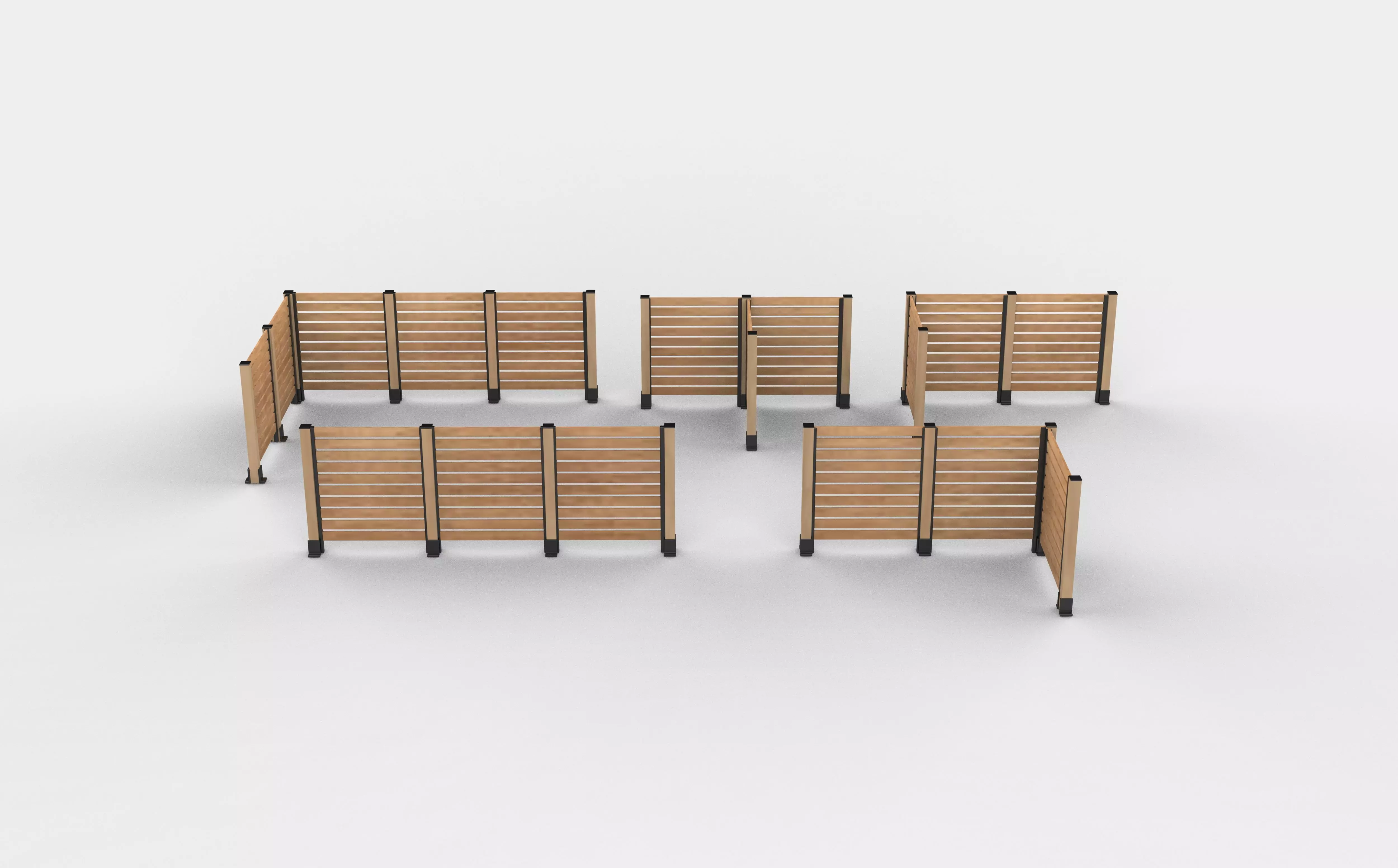 Fence System Post 3D model_13