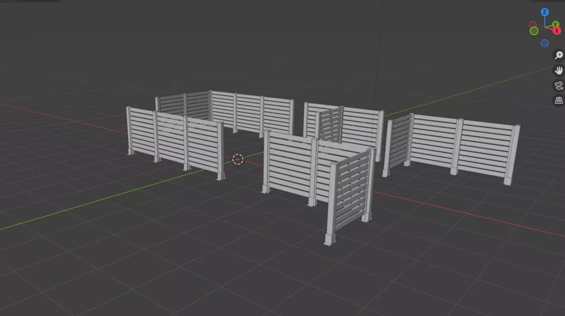 Fence System Post 3D model_17