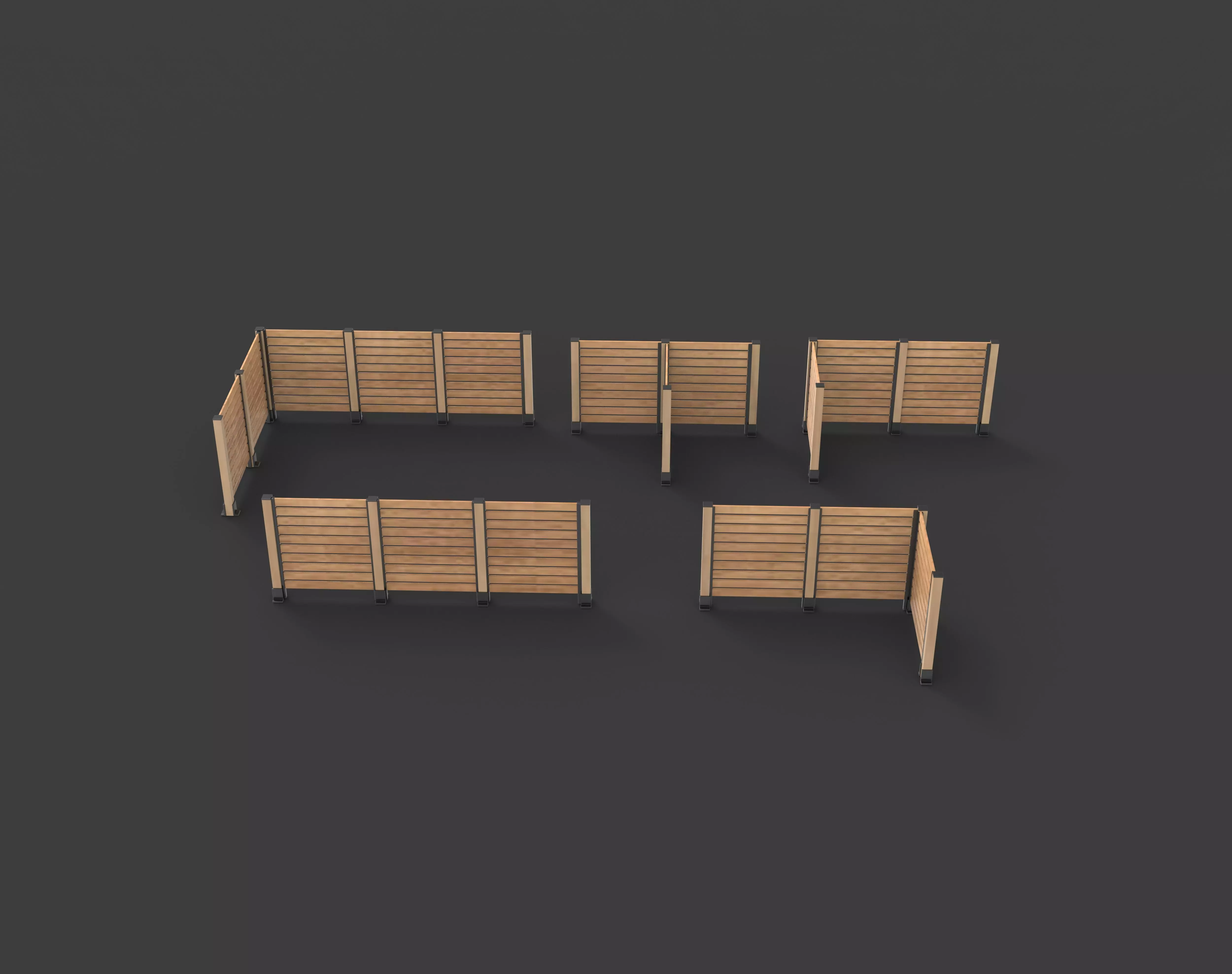 Fence System Post 3D model_12