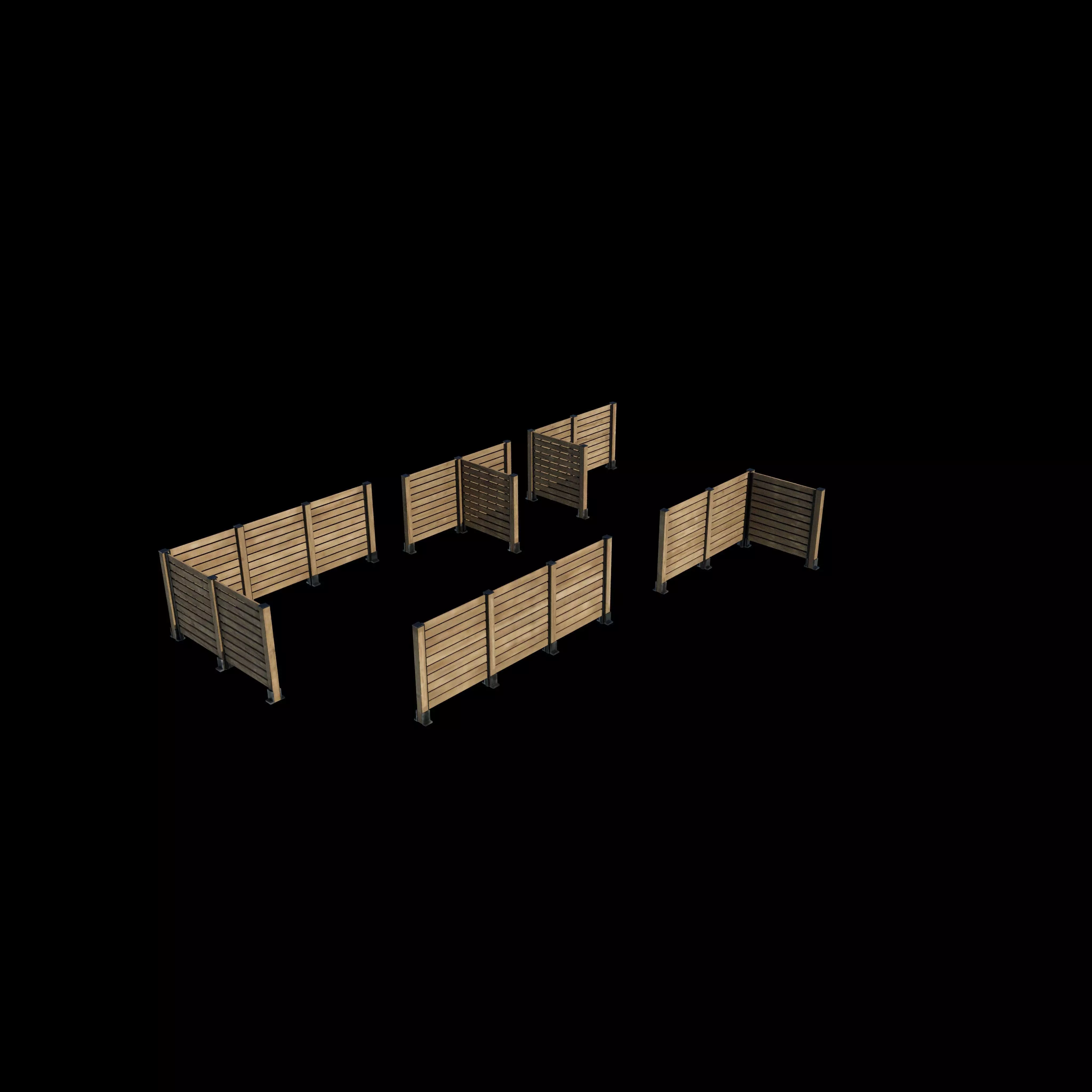 Fence System Post 3D model_0