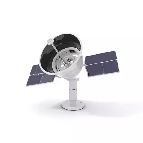 Silver Satellite Antenna model pack Low-poly 3D model