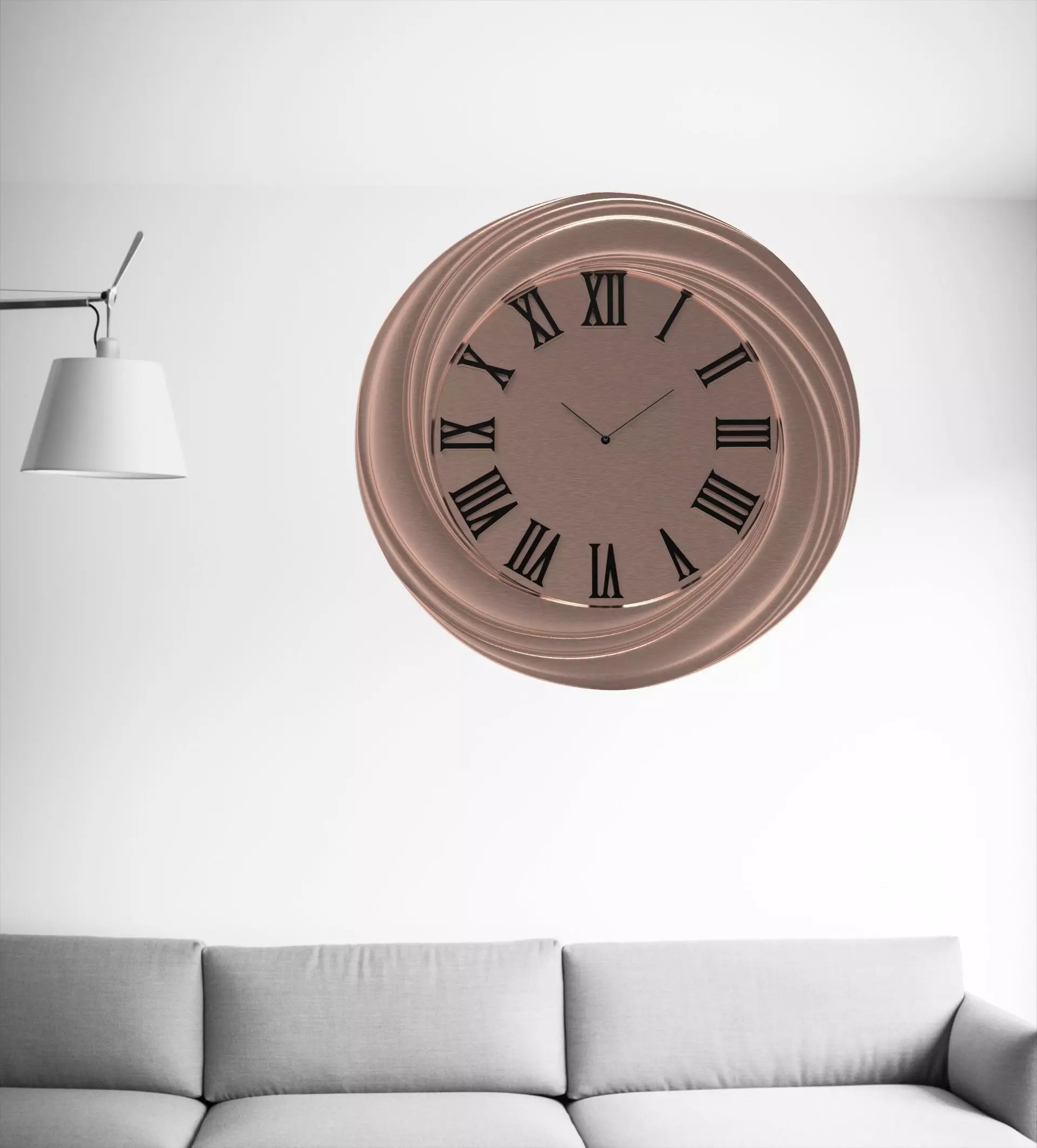 60cm Wall Clock  3D print model_5