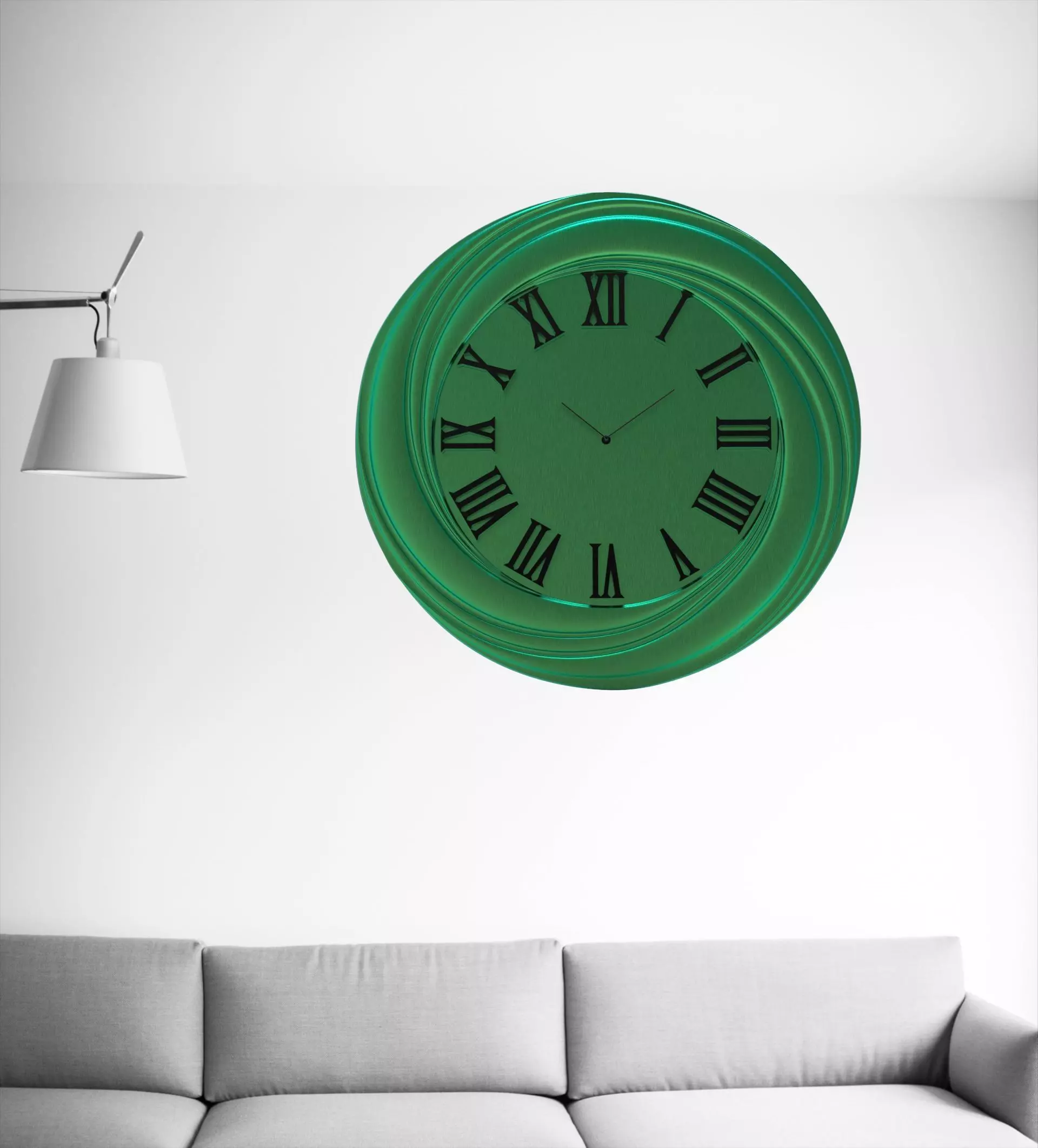 60cm Wall Clock  3D print model_3