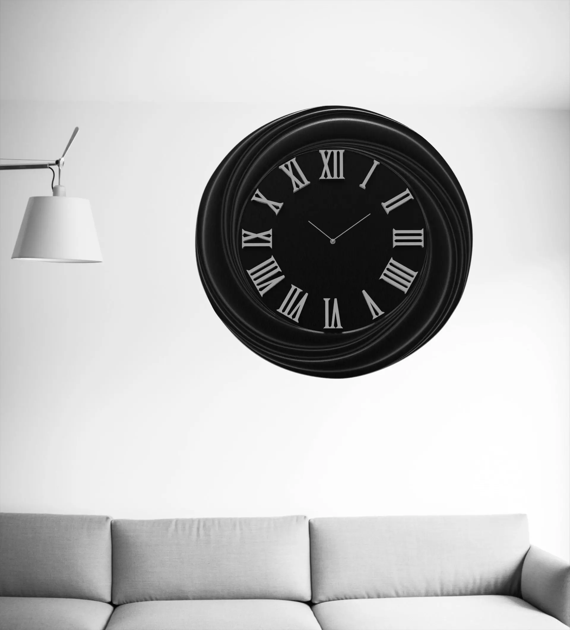 60cm Wall Clock  3D print model_7