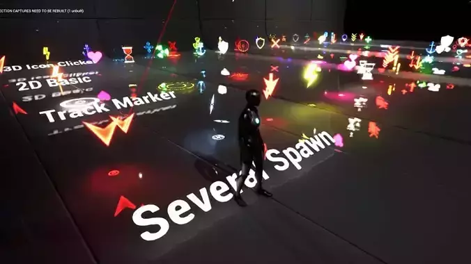 2D 3D Game Icons and Markers Pack SciFi and Basic HUD Symbols