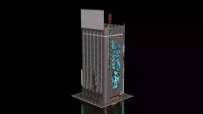 Cyberpunk building 27 3D model