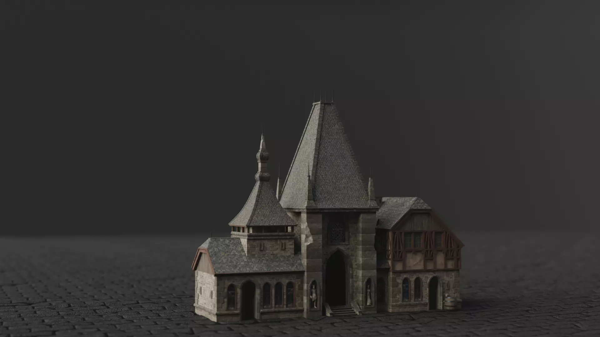 Dark Fantasy House MD A 3D model_0