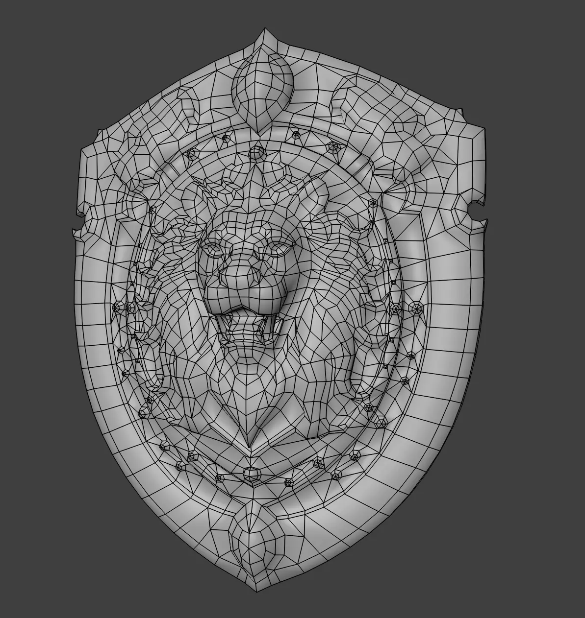 Medieval Knight Fantasy Shield Armor  x3 Textures Low-poly 3D model_12
