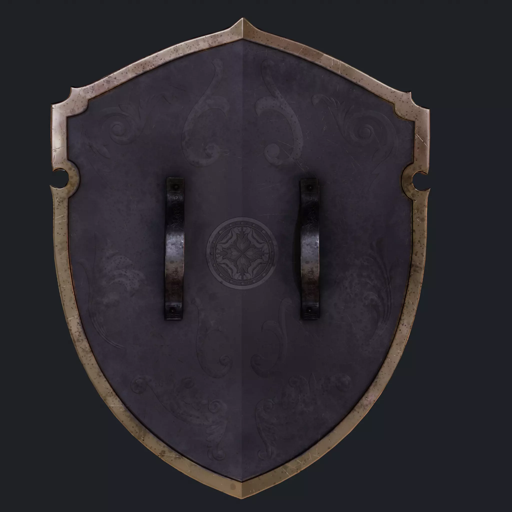 Medieval Knight Fantasy Shield Armor  x3 Textures Low-poly 3D model_26