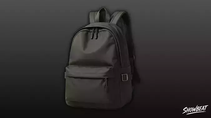 Black Simple Backpack