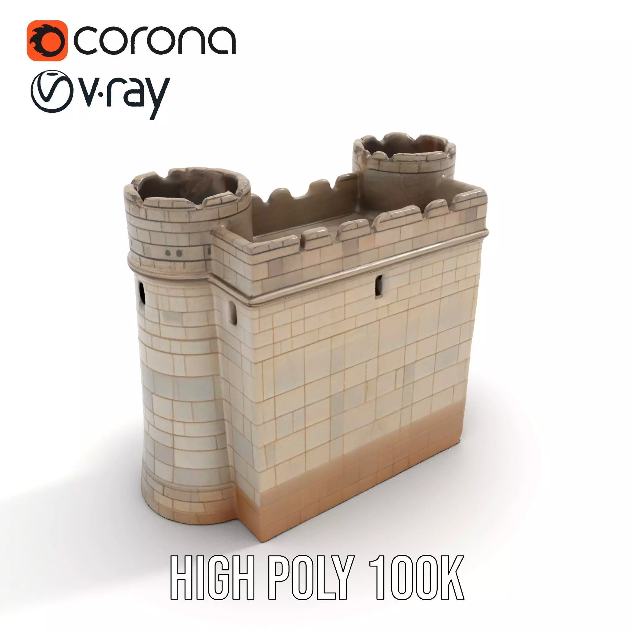 Stone Fortress Tower model pack Low-poly 3D model_18