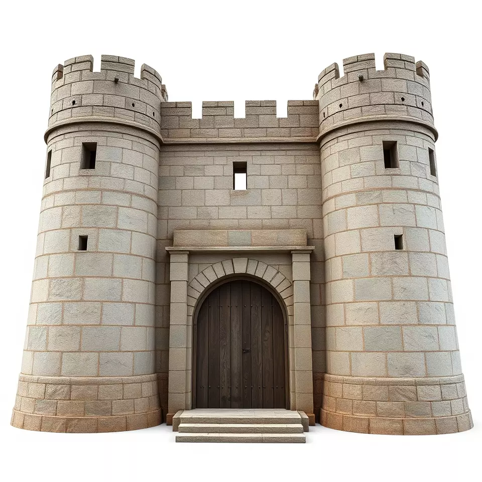Stone Fortress Tower model pack Low-poly 3D model_3