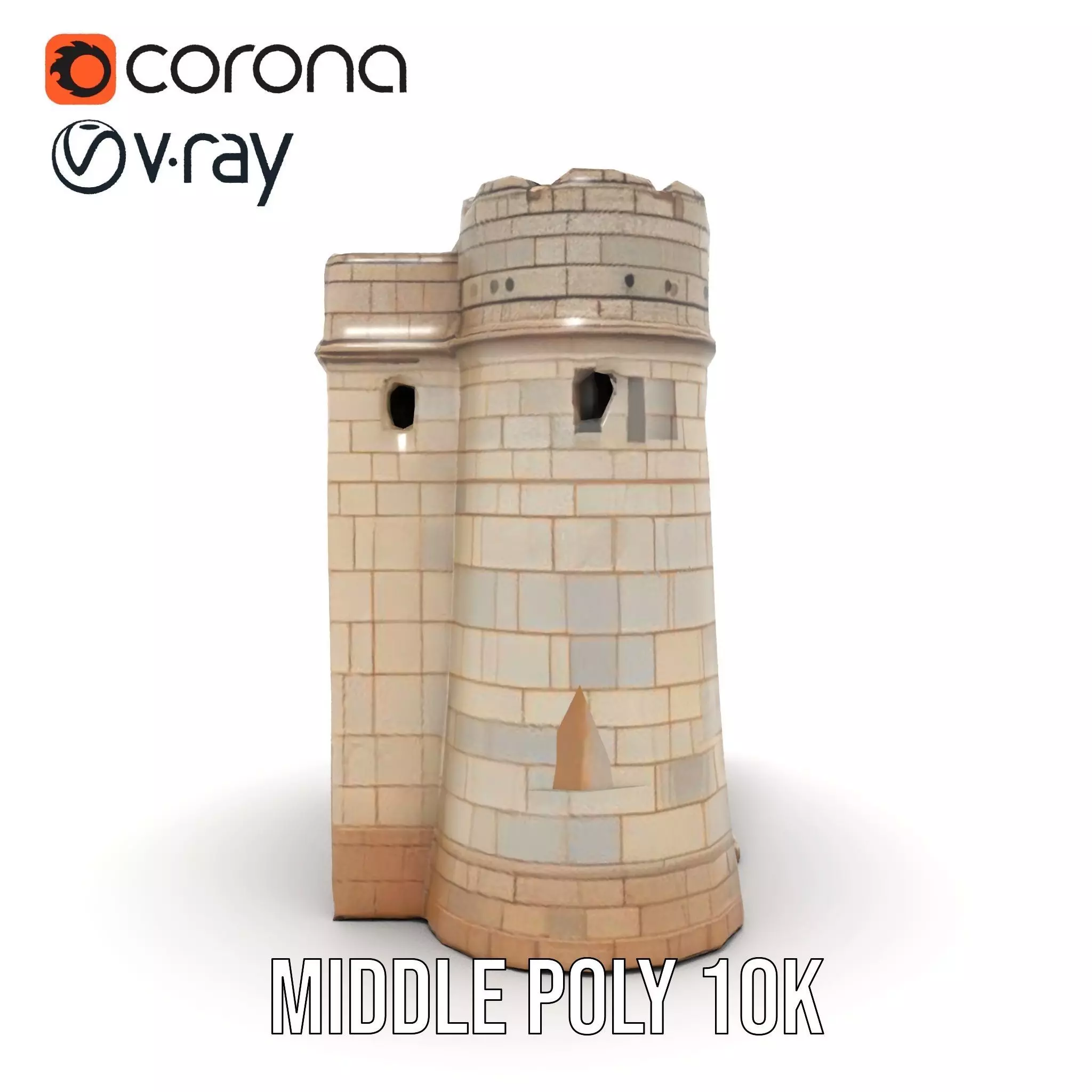 Stone Fortress Tower model pack Low-poly 3D model_27