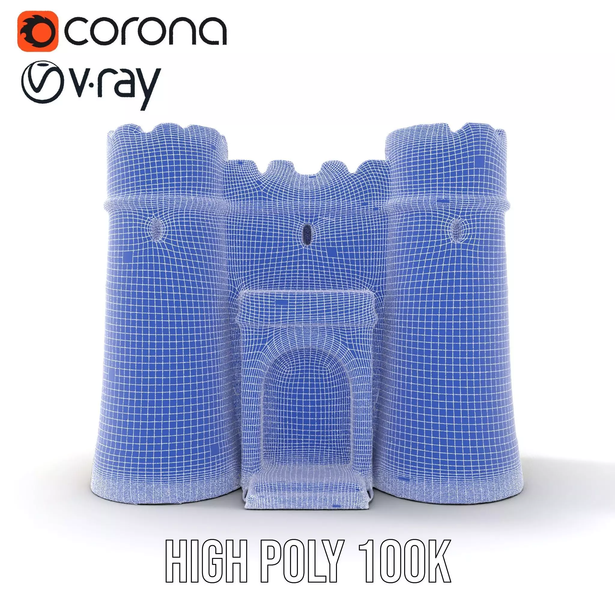 Stone Fortress Tower model pack Low-poly 3D model_33