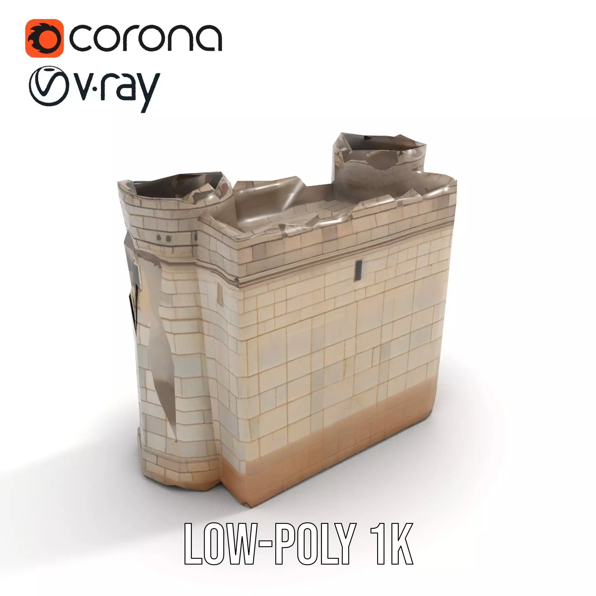 Stone Fortress Tower model pack Low-poly 3D model_13