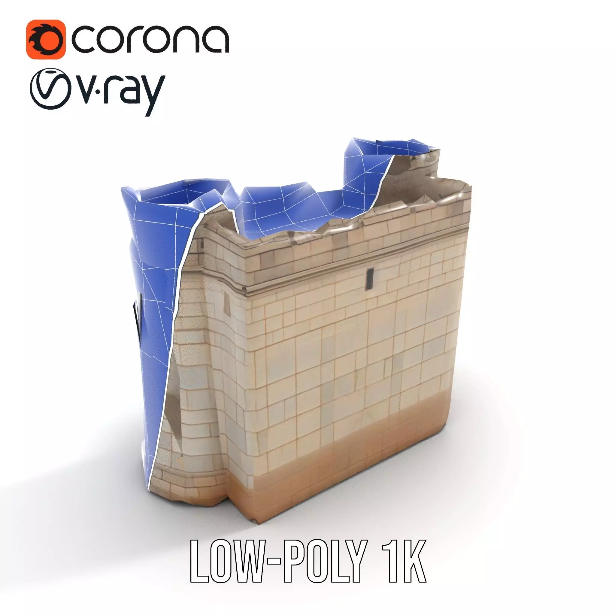 Stone Fortress Tower model pack Low-poly 3D model_23