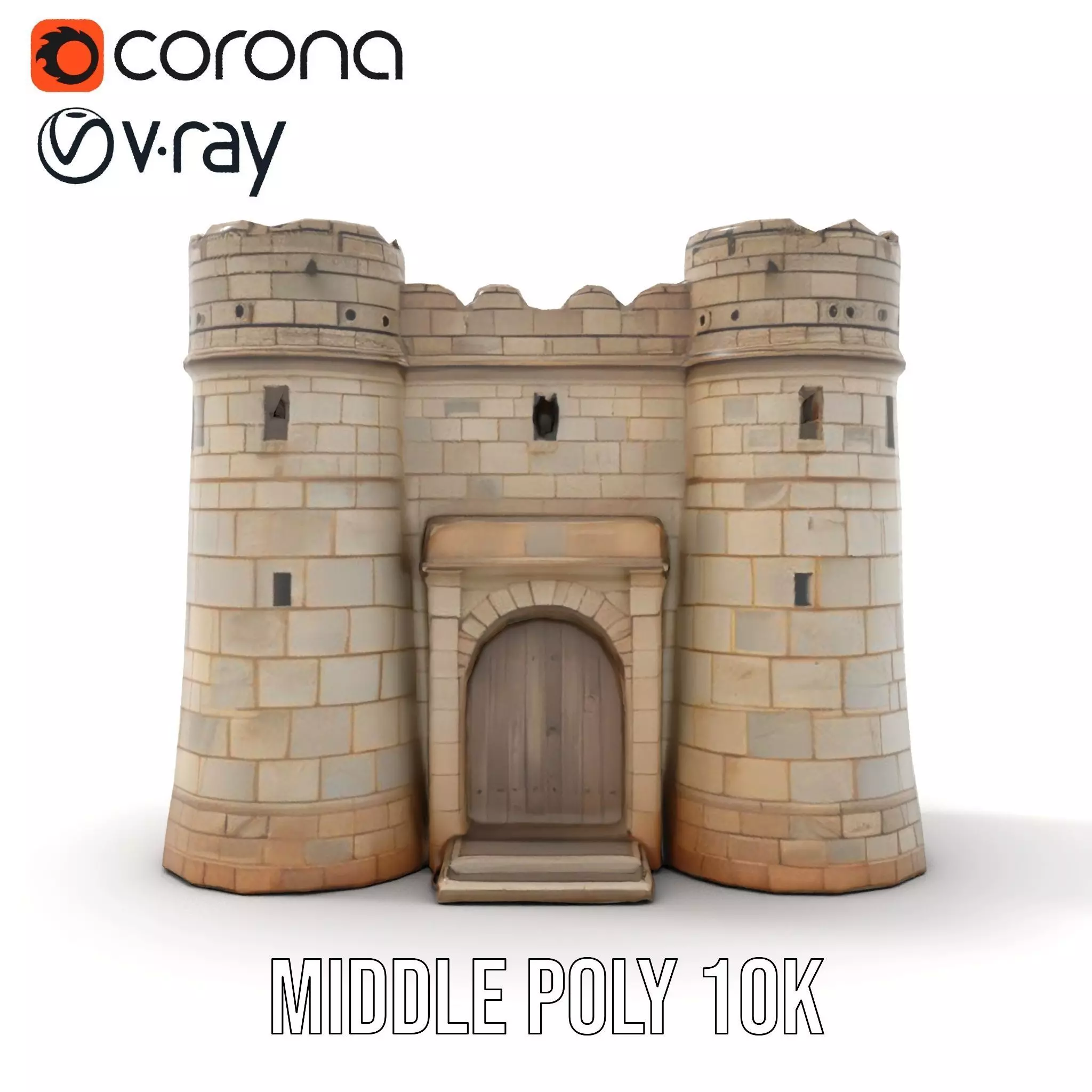 Stone Fortress Tower model pack Low-poly 3D model_22