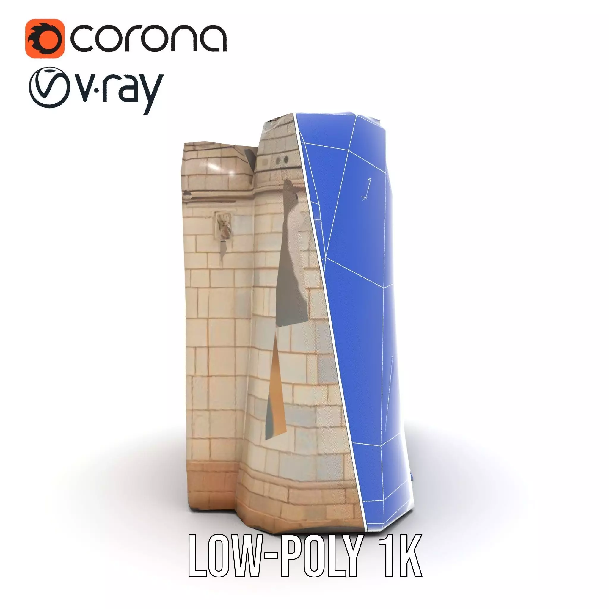 Stone Fortress Tower model pack Low-poly 3D model_31