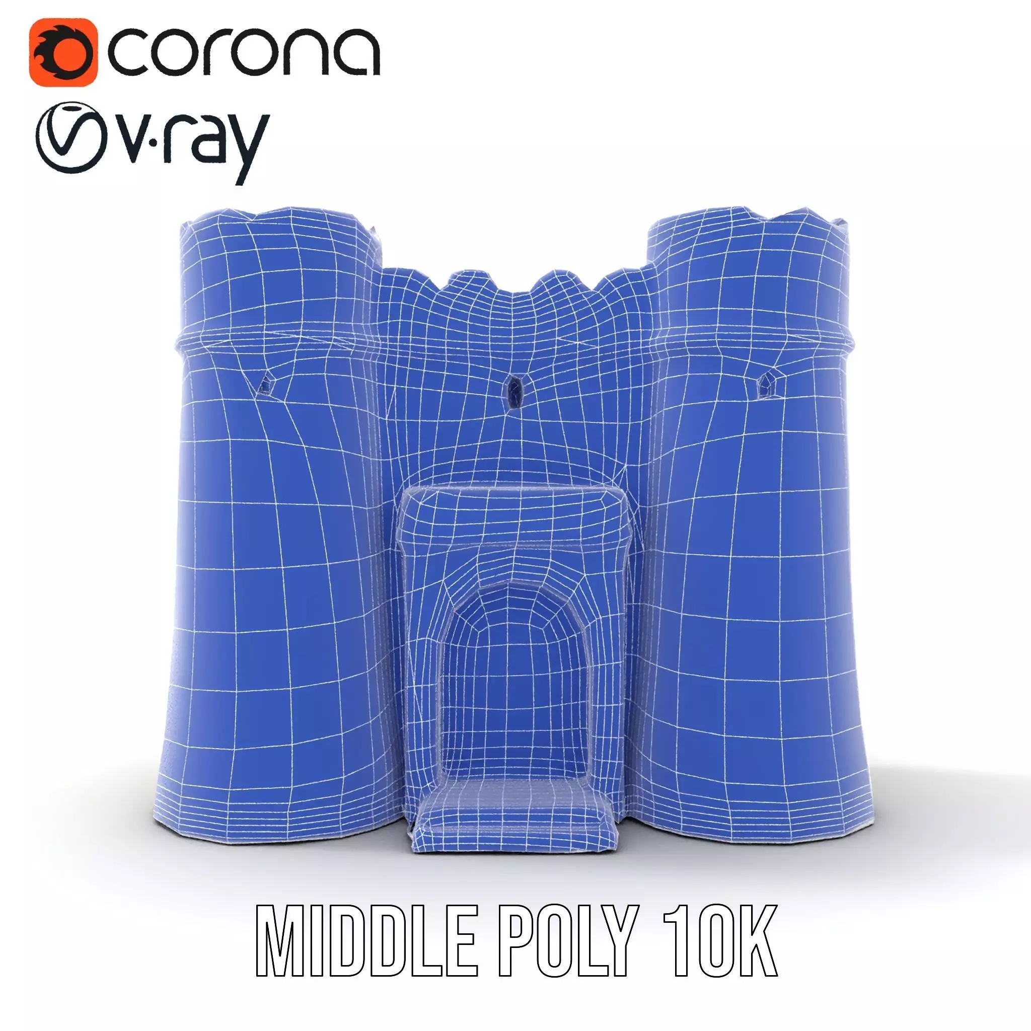 Stone Fortress Tower model pack Low-poly 3D model_19