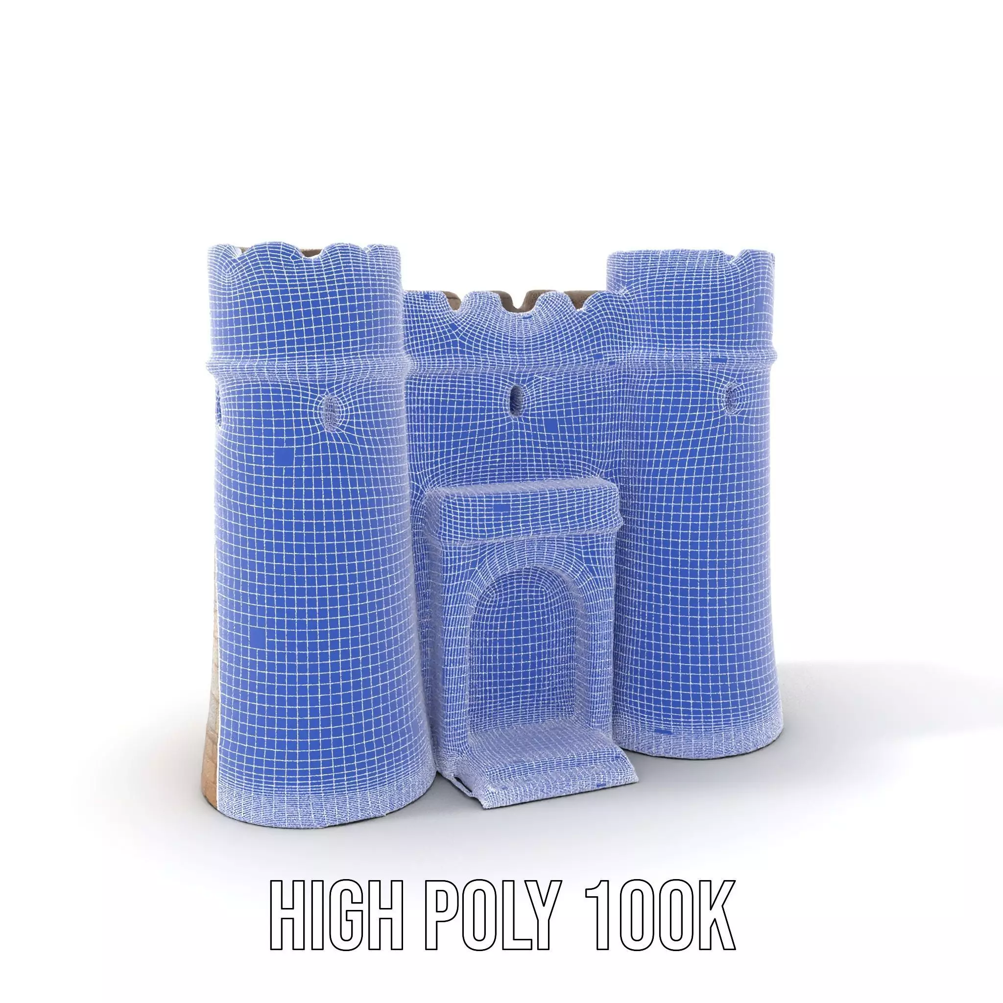 Stone Fortress Tower model pack Low-poly 3D model_5