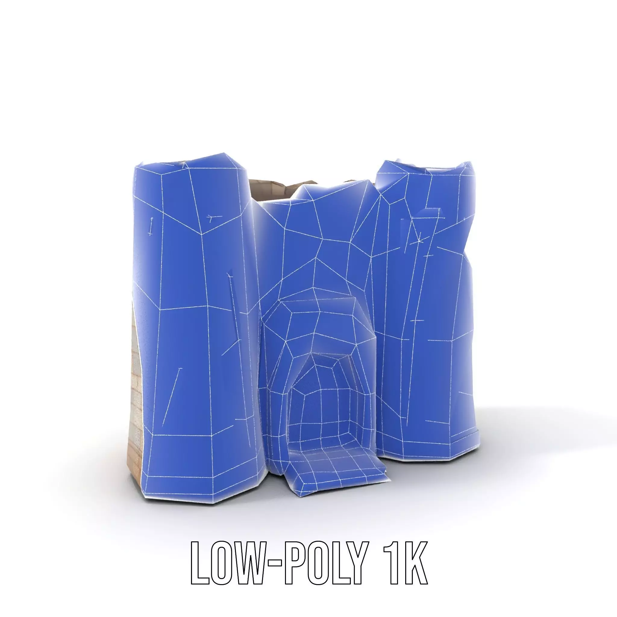 Stone Fortress Tower model pack Low-poly 3D model_20