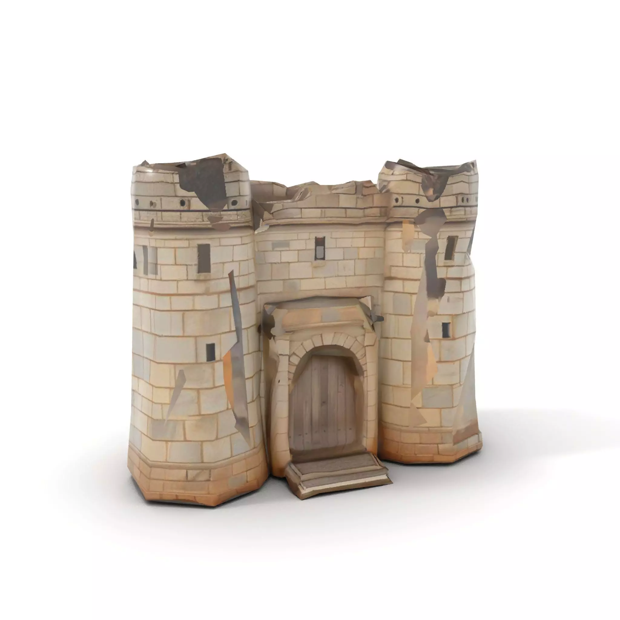 Stone Fortress Tower model pack Low-poly 3D model_17