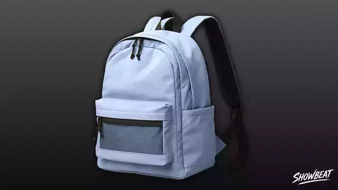 Light Blue Mesh Backpack