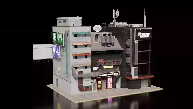 Cyberpunk building 28