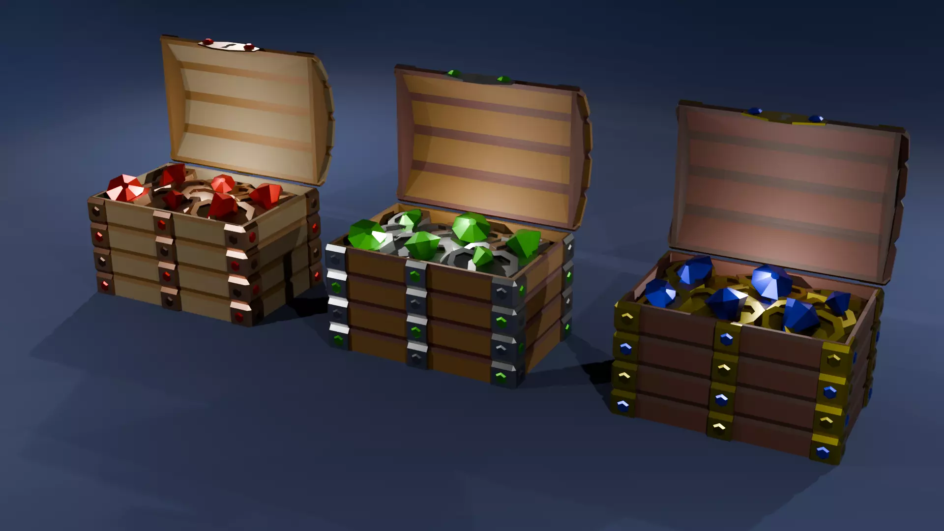 FREE Treasure Chests Free low-poly 3D model