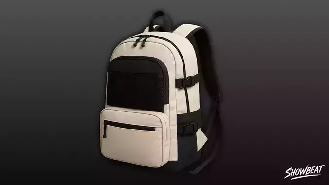 Two Tone Mesh Pocket Backpack