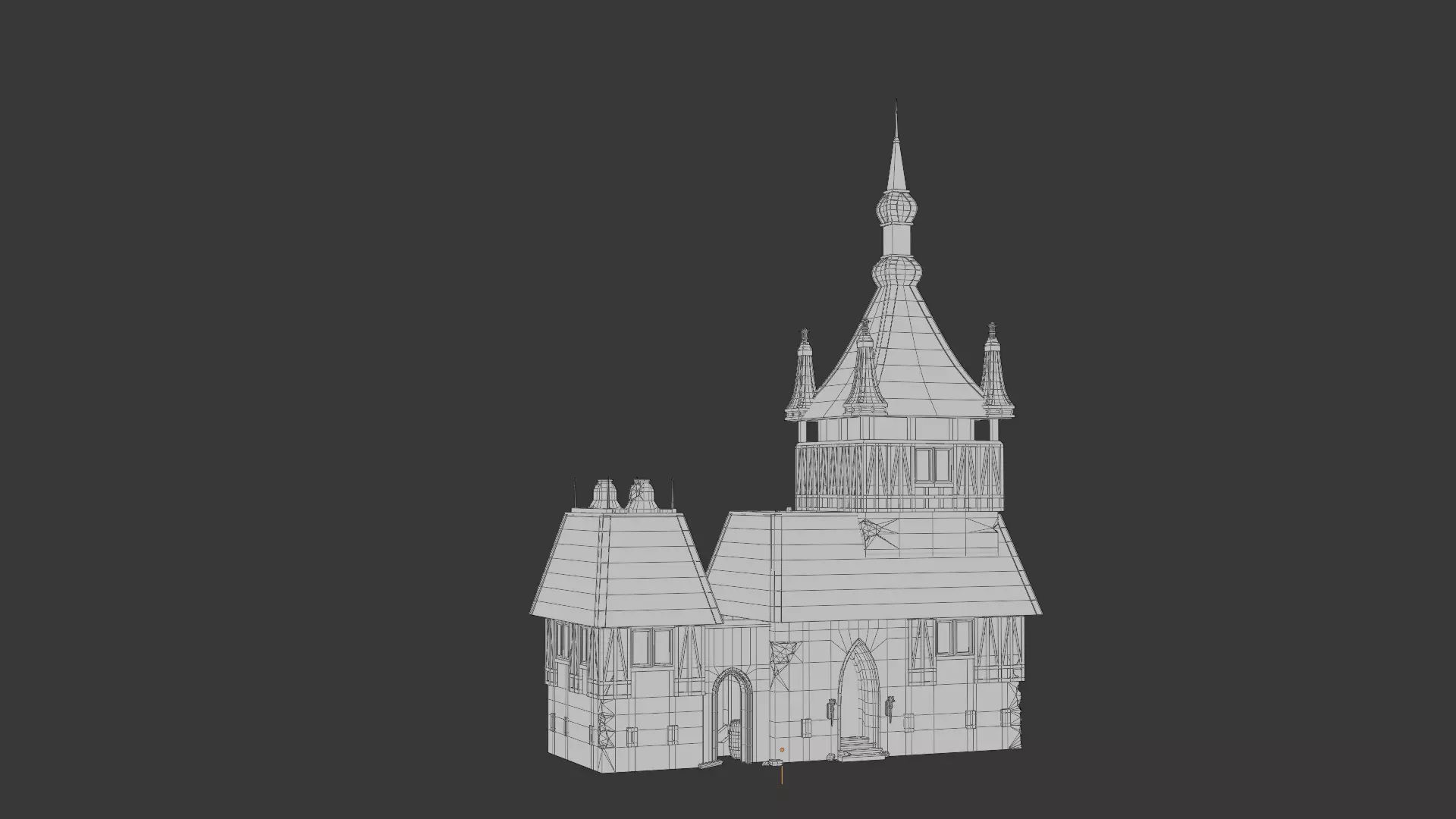 Dark Fantasy Building MD B 3D model_1