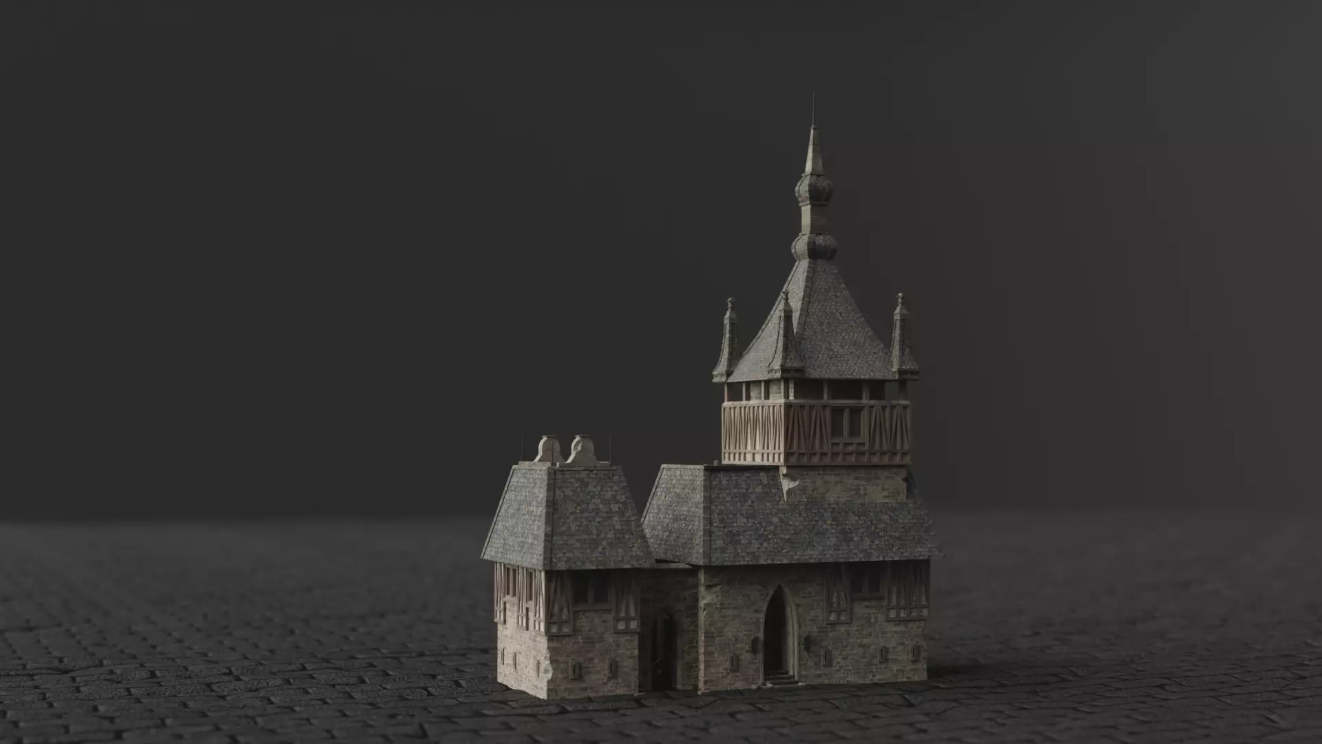 Dark Fantasy Building MD B 3D model_0