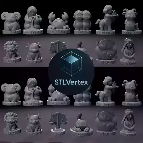 Coleccion de Velas de Signos Zodiacales chibi 