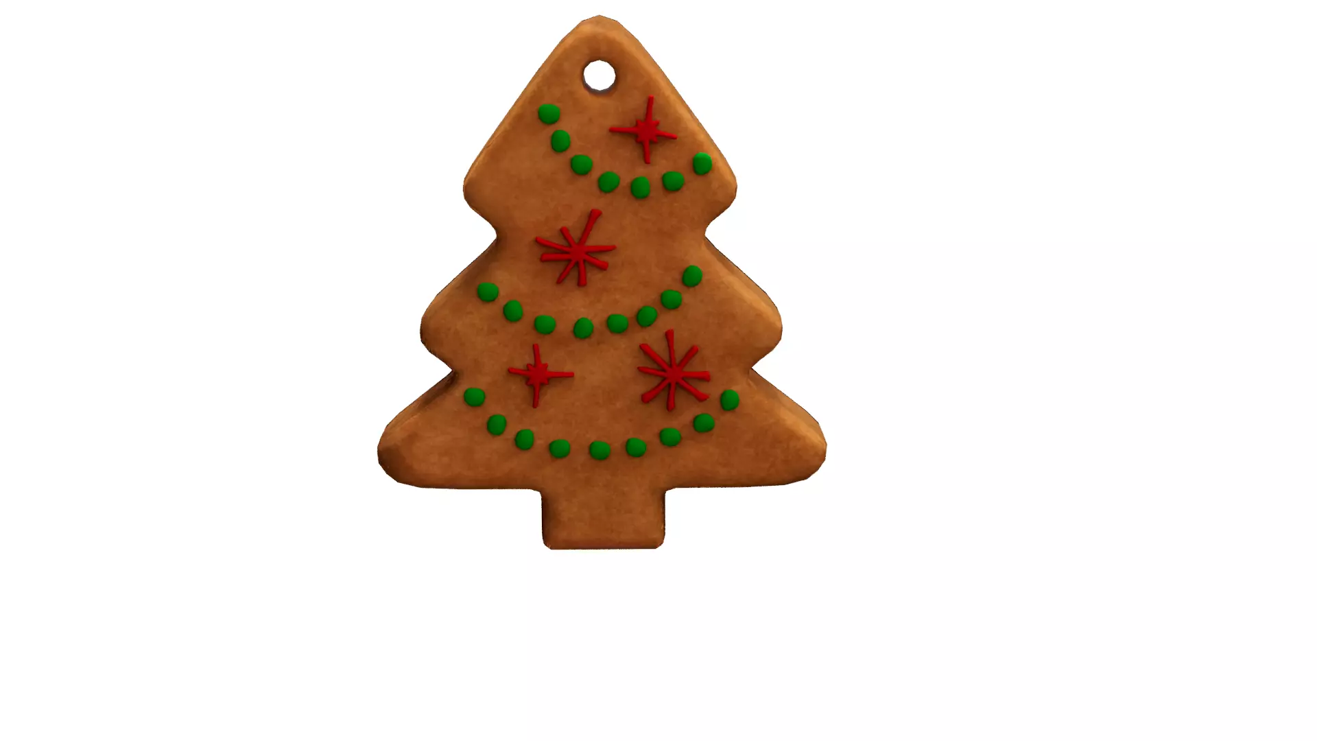 Gingerbread Christmas tree 3D model_3