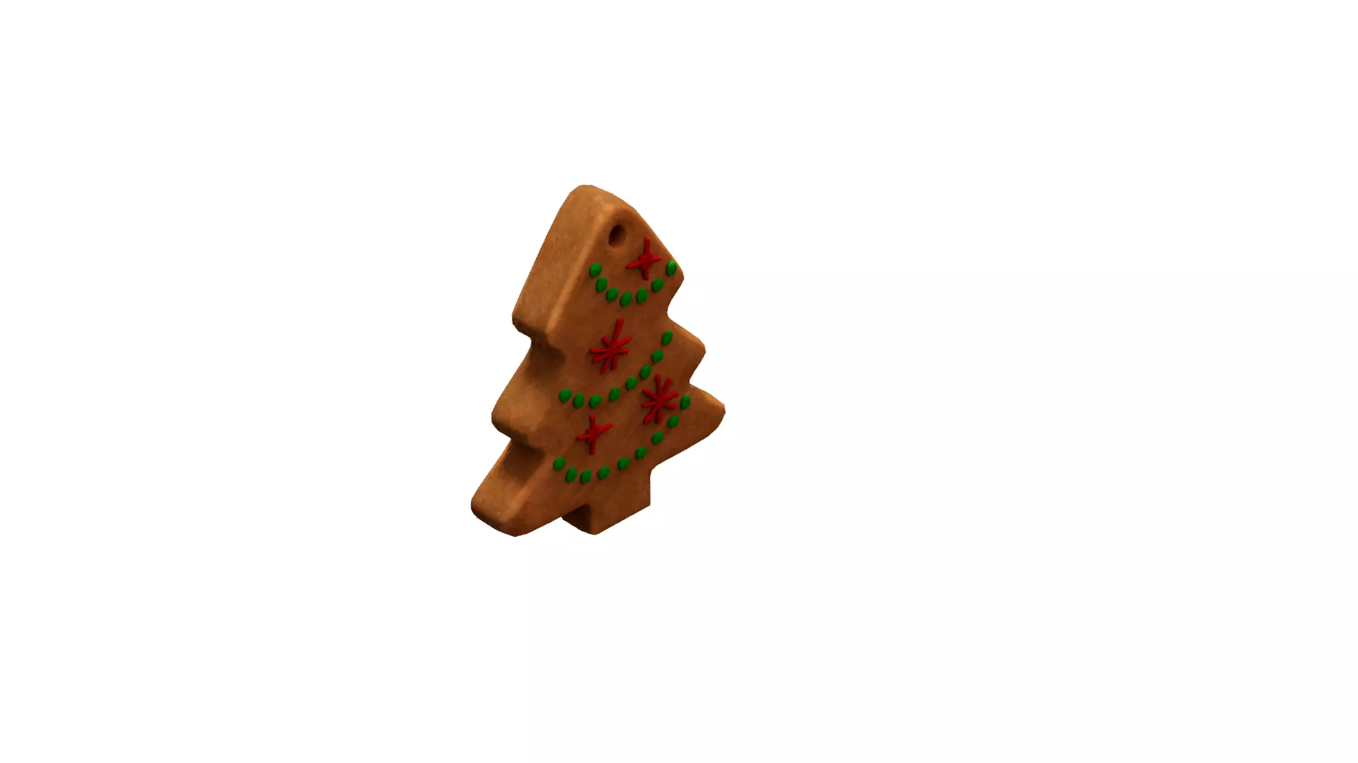 Gingerbread Christmas tree 3D model_0